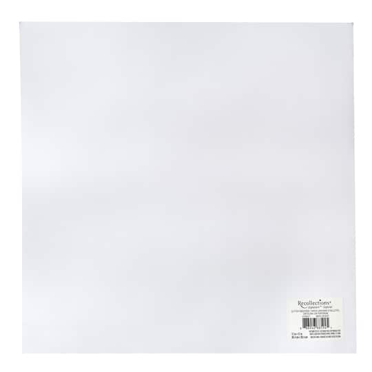 24 Pack: White Glitter Paper by Recollections™, 12" x 12"